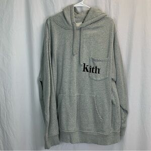 Kith Pocket Williams Heather Gray Hoody Size XXL Monday Program